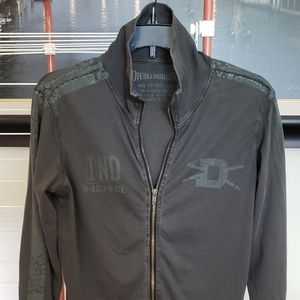 DIESEL forest green light zipper sweater